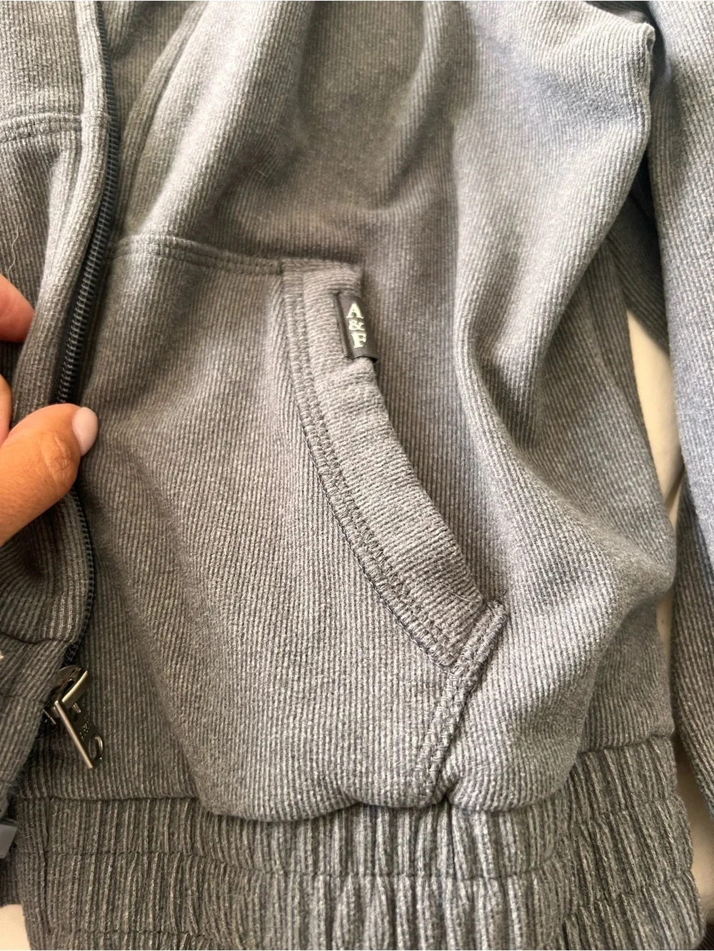 Abercrombie Kids Gray Full Zip Hoodie | Girls Size 9/10